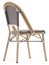 Marilyn Outdoor Caféstol i polyrattan, Brun/Hvid - Unoliving.com