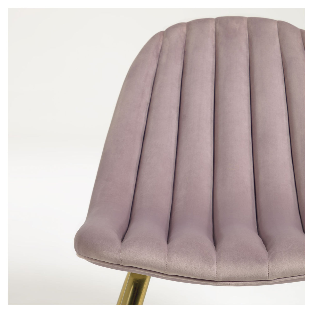 Marlene Loungestol - Pink Velour/Stålben m. guld finish - Unoliving.com