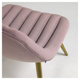 Marlene Loungestol - Pink Velour/Stålben m. guld finish - Unoliving.com