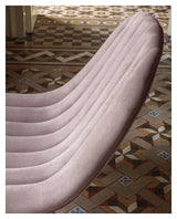 Marlene Loungestol - Pink Velour/Stålben m. guld finish - Unoliving.com