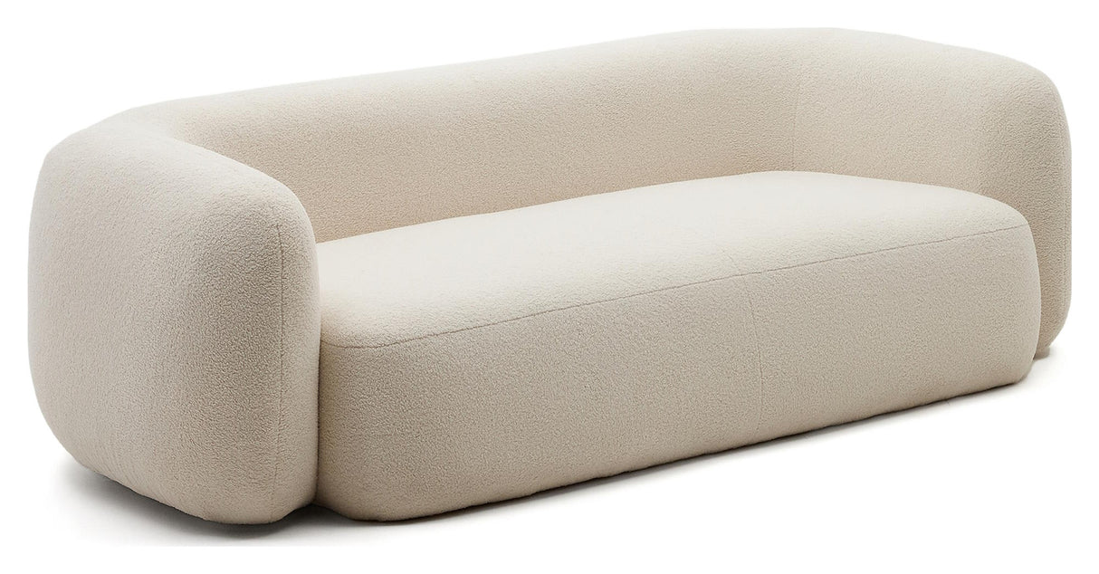 Martina 3-pers. Sofa, Off-White Shearling, B:240 - Unoliving.com