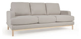 Mihaela 3-pers. Sofa, Grå fleece - Unoliving.com