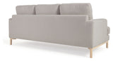 Mihaela 3-pers. Sofa, Grå fleece - Unoliving.com