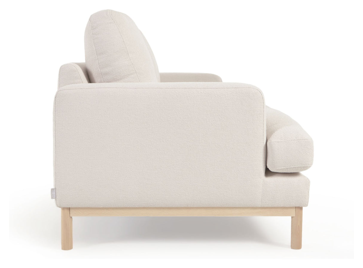 Mihaela 3-pers. Sofa, Hvid fleece - Unoliving.com