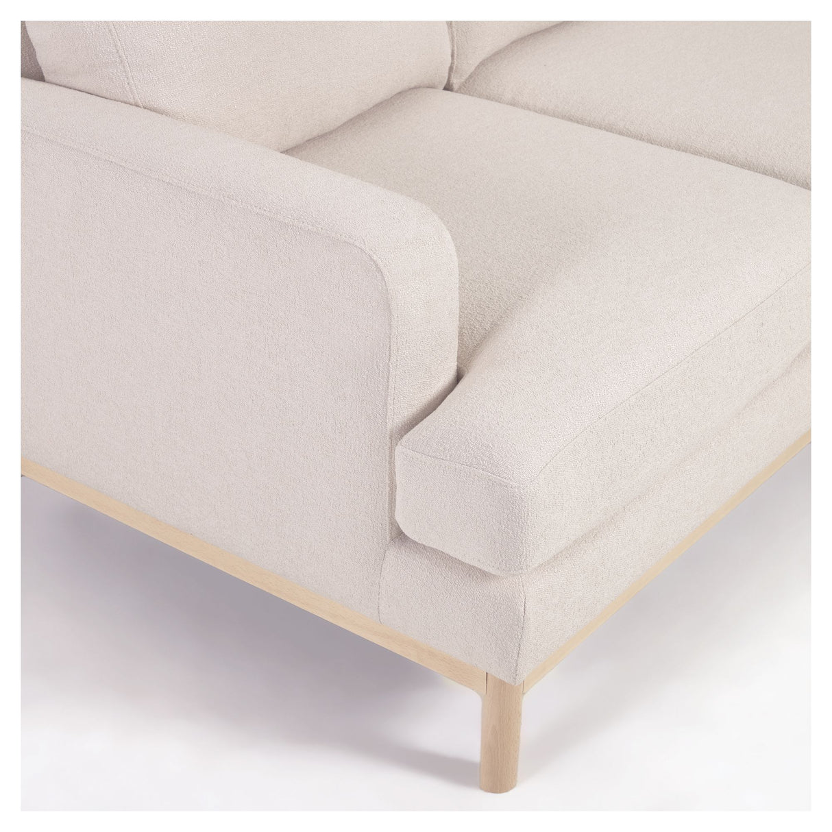 Mihaela 3-pers. Sofa, Hvid fleece - Unoliving.com