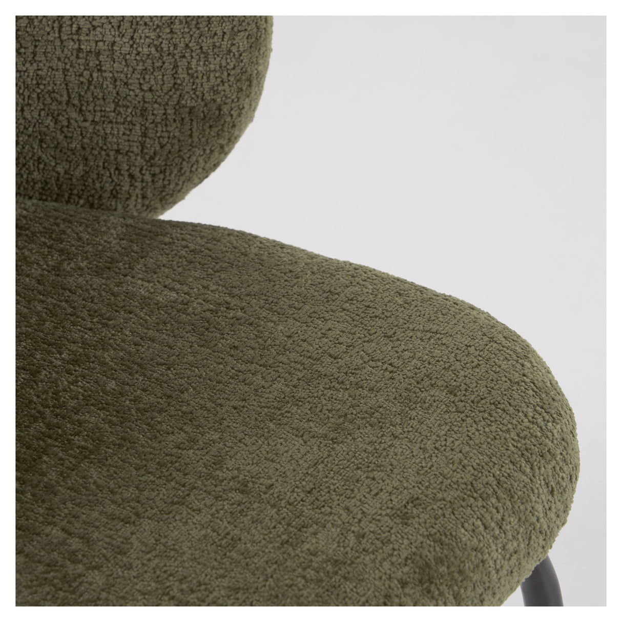 Minna Spisebordsstol, Grøn velour chenille - Unoliving.com