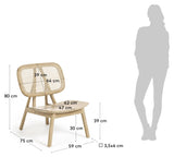 Nadra Loungestol - Teak/Rattan - Unoliving.com