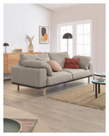 Noa 3-pers. Sofa m. puder Beige/Natur - Unoliving.com