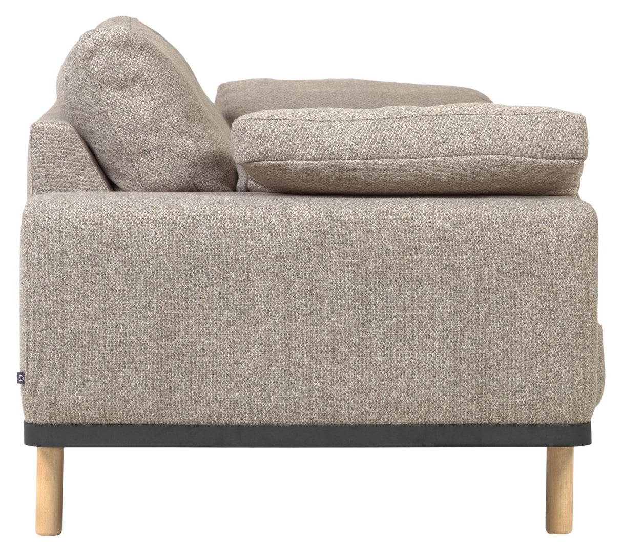 Noa 3-pers. Sofa m. puder Beige/Natur - Unoliving.com