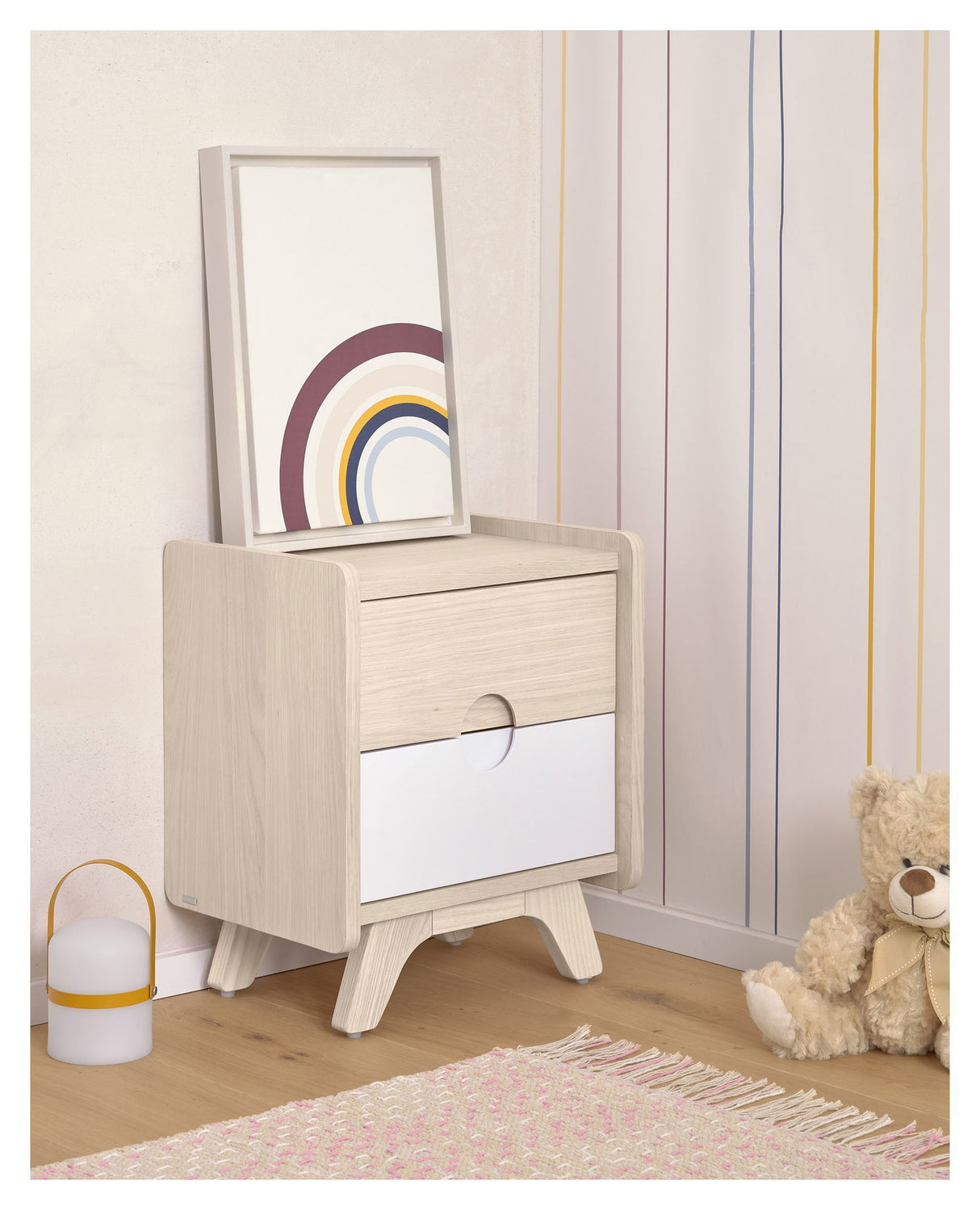 Nunila Kids Sengebord MDF/Askefiner - Unoliving.com