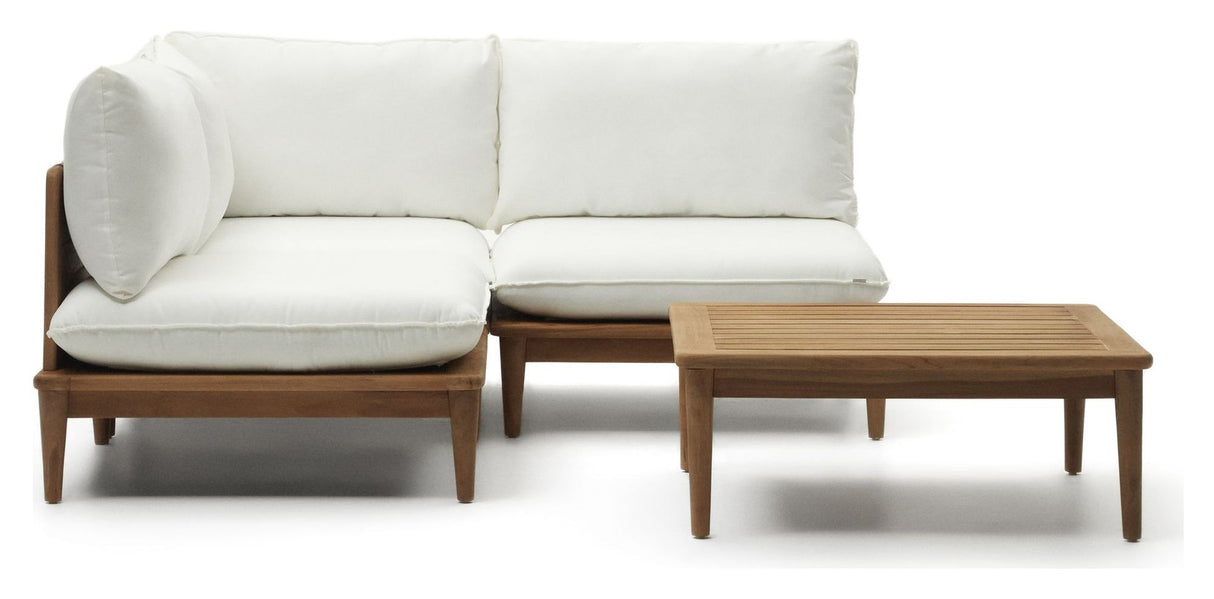 Portitxol Loungesæt m. 4 dele, Natur teak - Unoliving.com