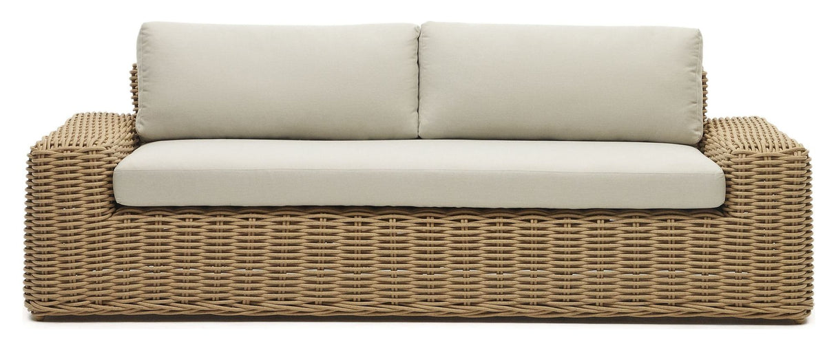 Portlligat 3-pers. Loungesofa, Beige rattan