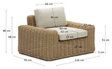 Portlligat Loungestol, Beige - Unoliving.com