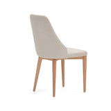 Rosie Spisebordsstol m. polstret sæde, Beige stof - Unoliving.com