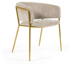 Runnie Spisebordsstol, Beige chenille - Unoliving.com