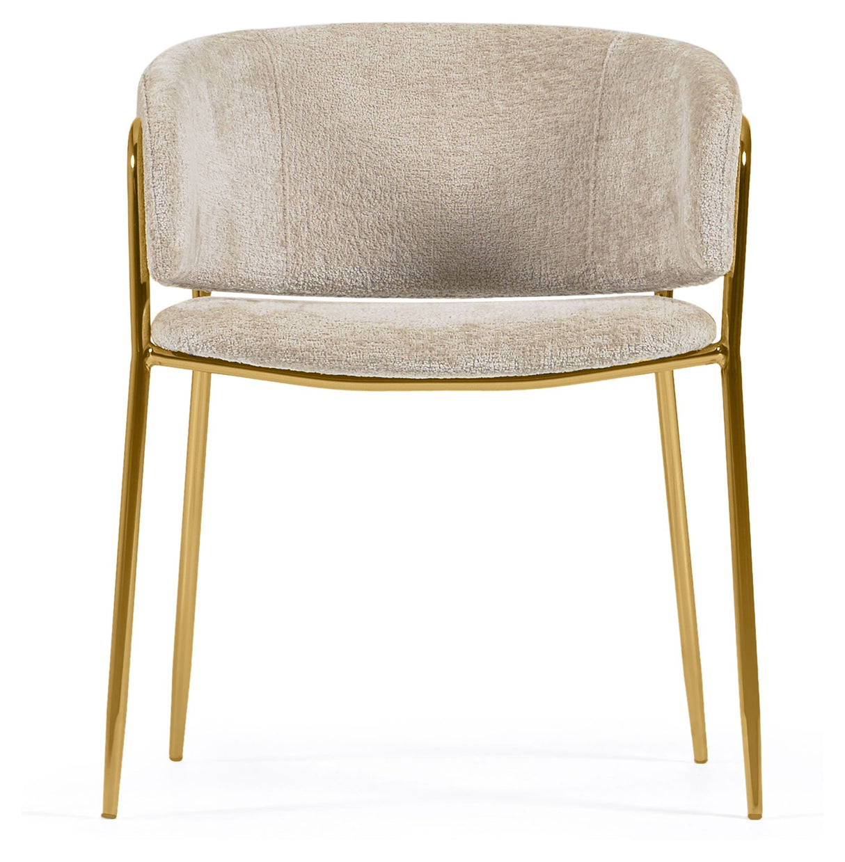 Runnie Spisebordsstol, Beige chenille - Unoliving.com