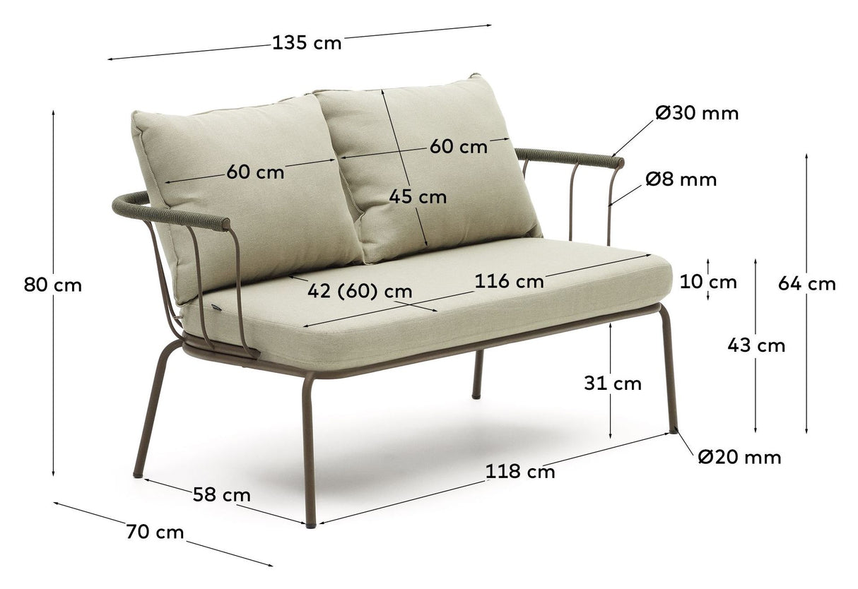 Salguer Loungesofa, Brun