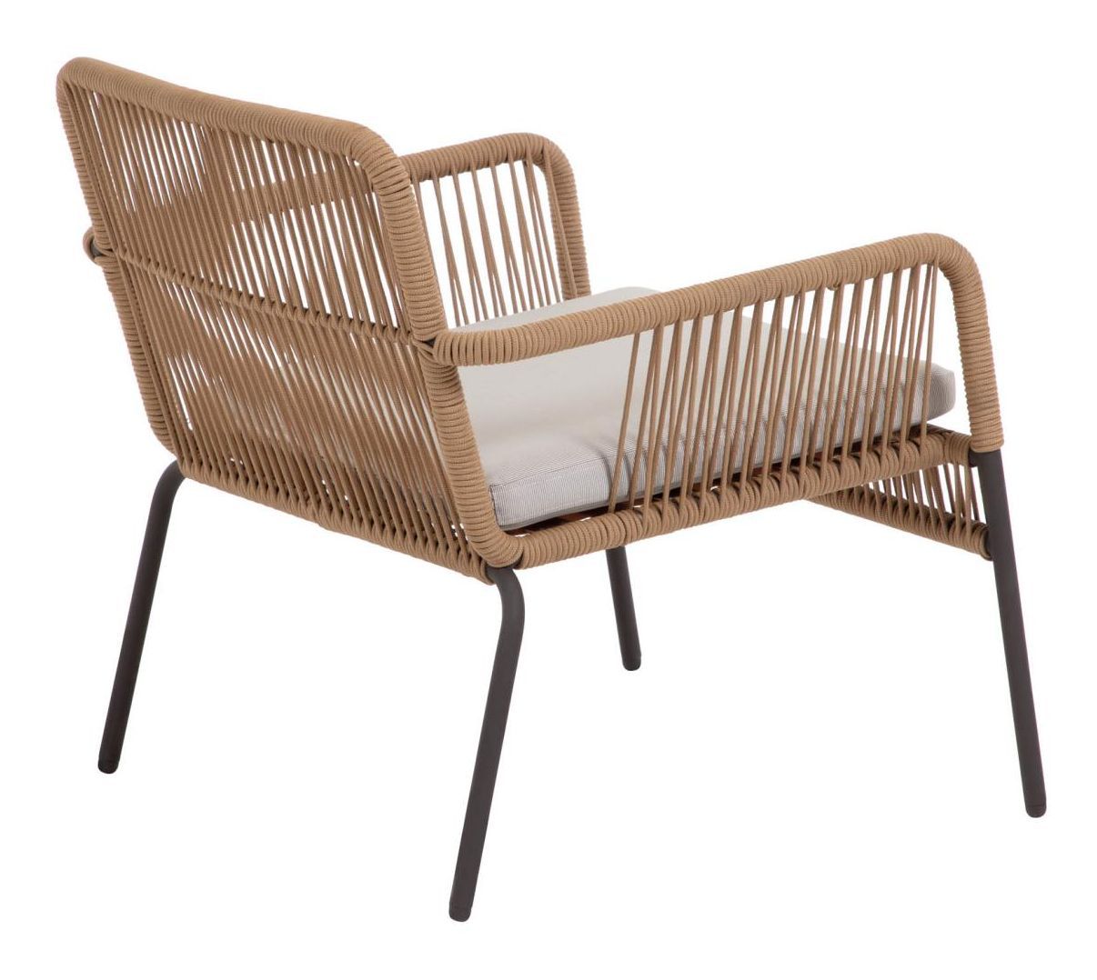 Samanta Loungestol, Beige/Sort - Unoliving.com