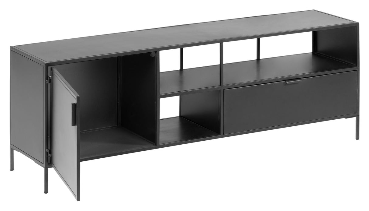 Kave Home Shantay Tvbord Sort Metal, 150x50 - Unoliving.com