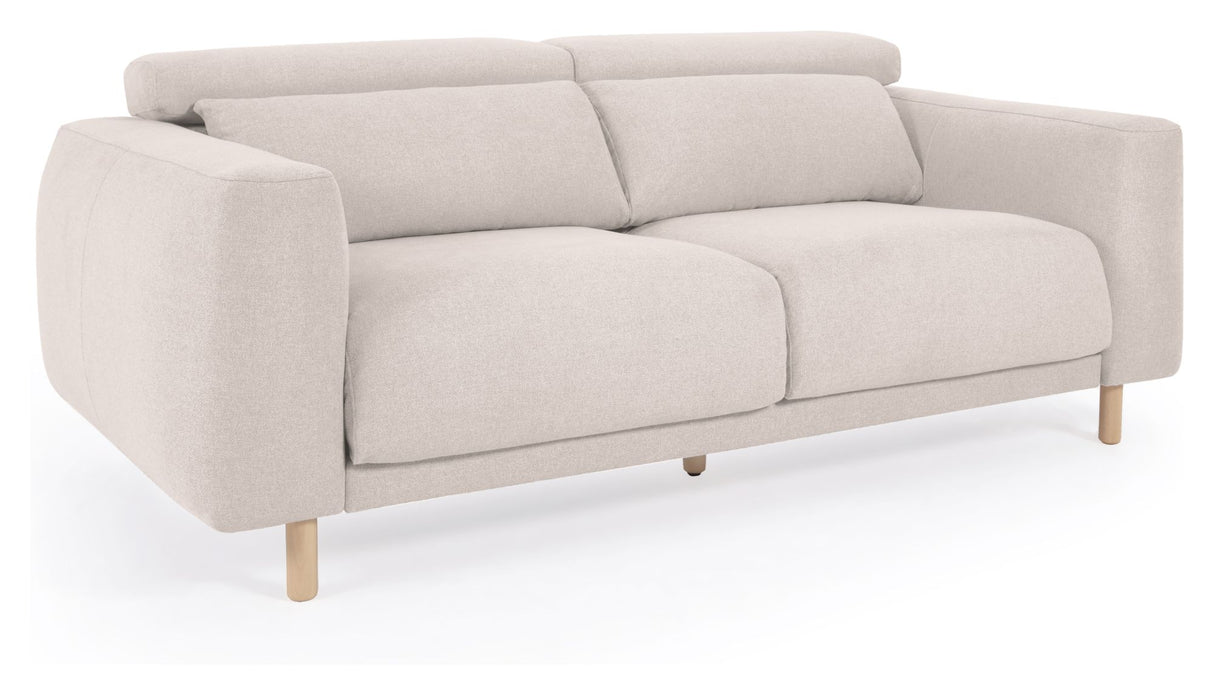 Singa 3-pers. Sofa, Hvid Chenille - Unoliving.com