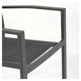 Sirley Havestol i aluminium/textilene, Sort - Unoliving.com