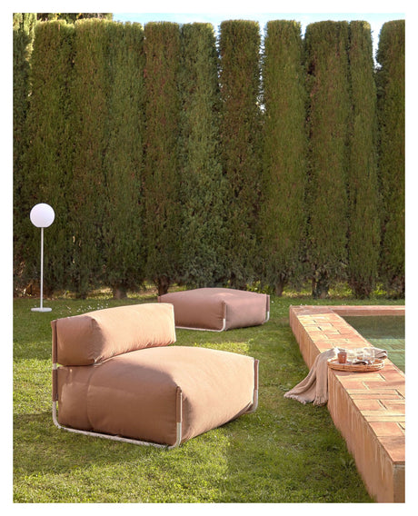 Square Loungestol, Hvid alu/Terracotta - Unoliving.com