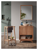 Sunday Spejl til baderum 80x65 Teak - Unoliving.com