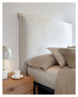 Tanit Sengegavl, 160x100, Hvid linned - Unoliving.com