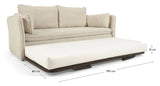 Tanit Sovesofa, B210, Off-White linen/Bøgeben - Unoliving.com