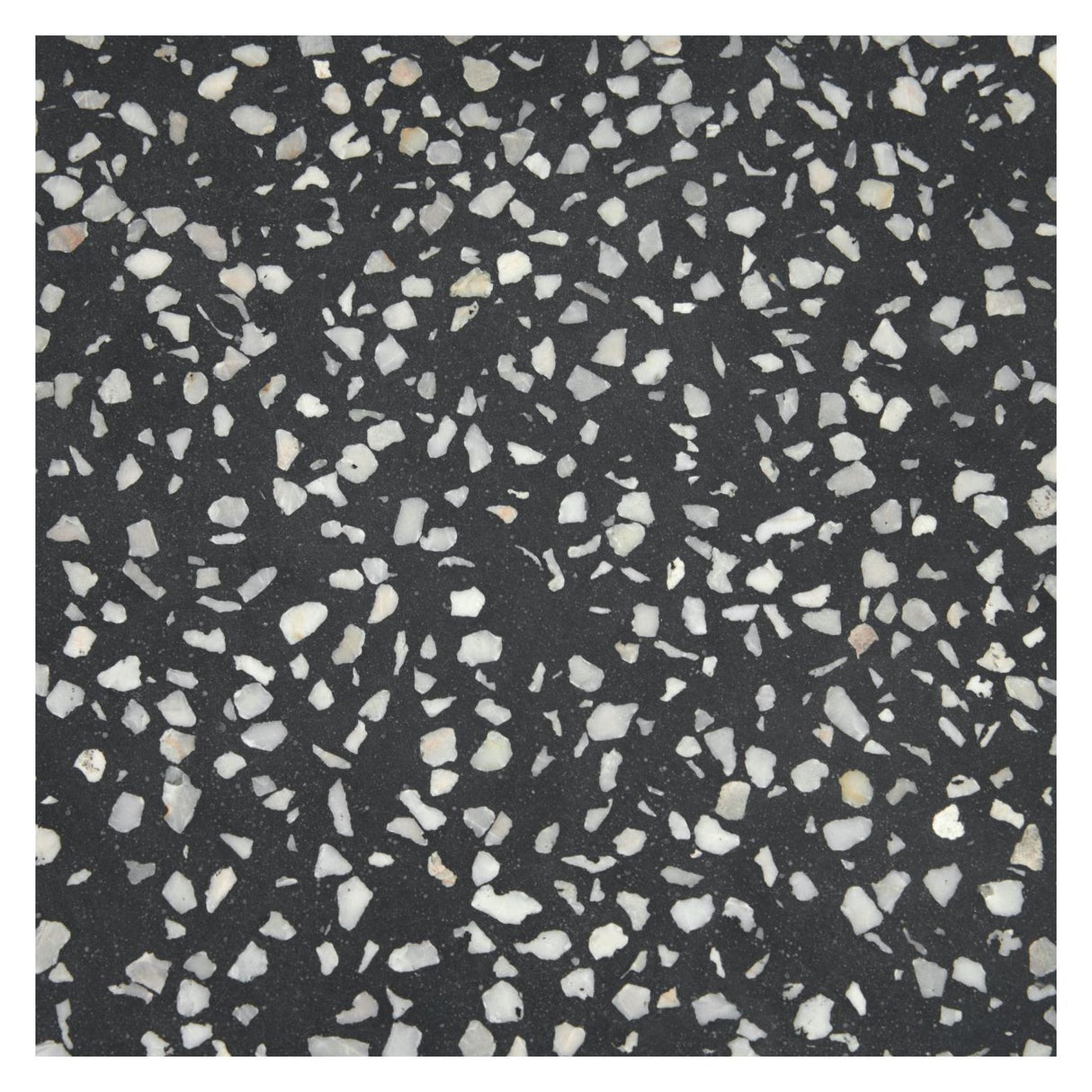 Tella Havebord Sort Terrazzo, Ø75 - Unoliving.com