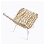 Tishana Spisebordsstol - Rattan/Hvid stål - Unoliving.com