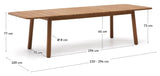 Turqueta udtrækkeligt bord, 220 (290) x 100 cm - Unoliving.com