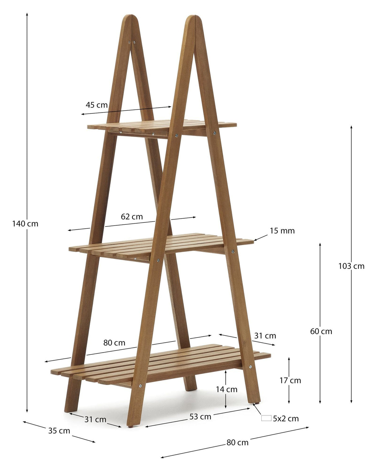 Victora Hylder, Massivt akacia, 80x140