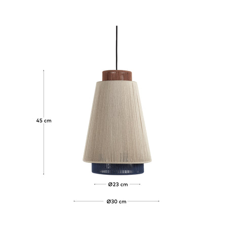 Yuvia Loftslampe i bomuld, Beige