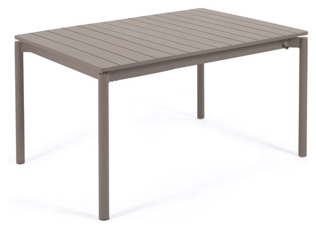 Zaltana Havebord m. udtræk, 140/200x90, Mat Brunt aluminium - Unoliving.com