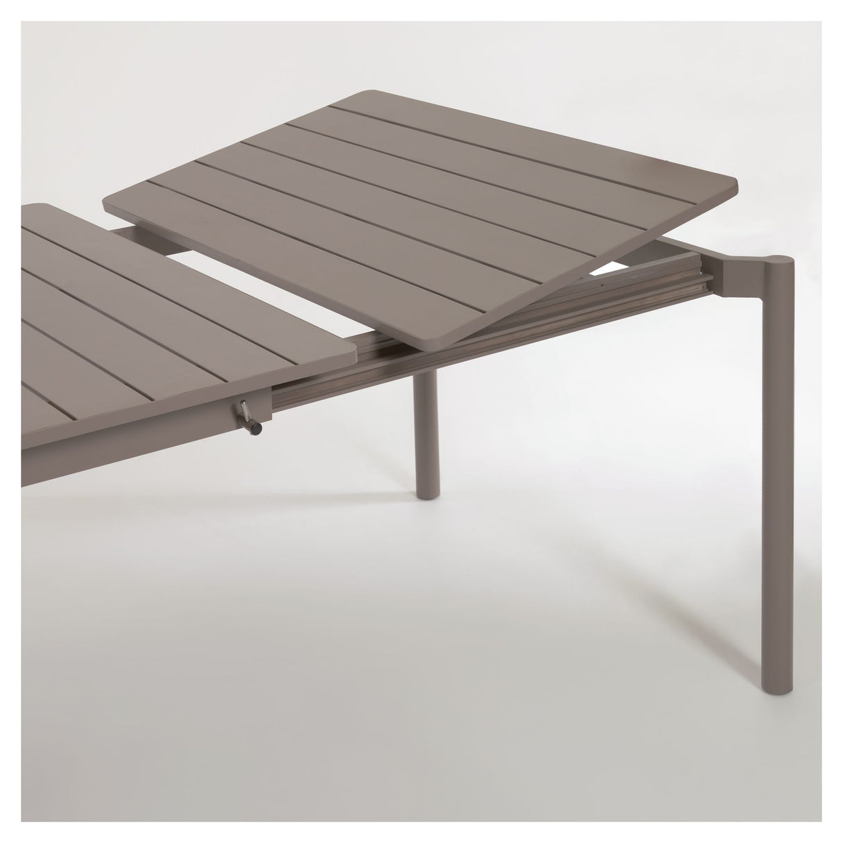 Zaltana Havebord m. udtræk, 140/200x90, Mat Brunt aluminium - Unoliving.com