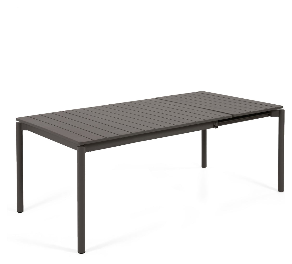 Zaltana Havebord m. udtræk, 140/200x90, Mat Sort aluminium - Unoliving.com