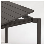 Zaltana Havebord m. udtræk, 140/200x90, Mat Sort aluminium - Unoliving.com