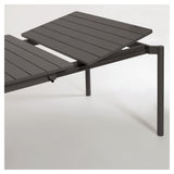 Zaltana Havebord m. udtræk, 140/200x90, Mat Sort aluminium - Unoliving.com