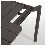 Zaltana Havebord m. udtræk, 140/200x90, Mat Sort aluminium - Unoliving.com