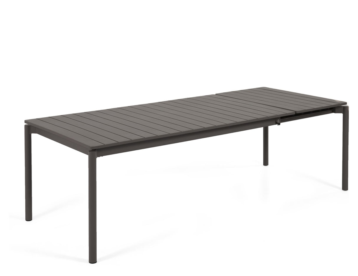 Zaltana Havebord m. udtræk, 180/240x100, Mat sort alu - Unoliving.com