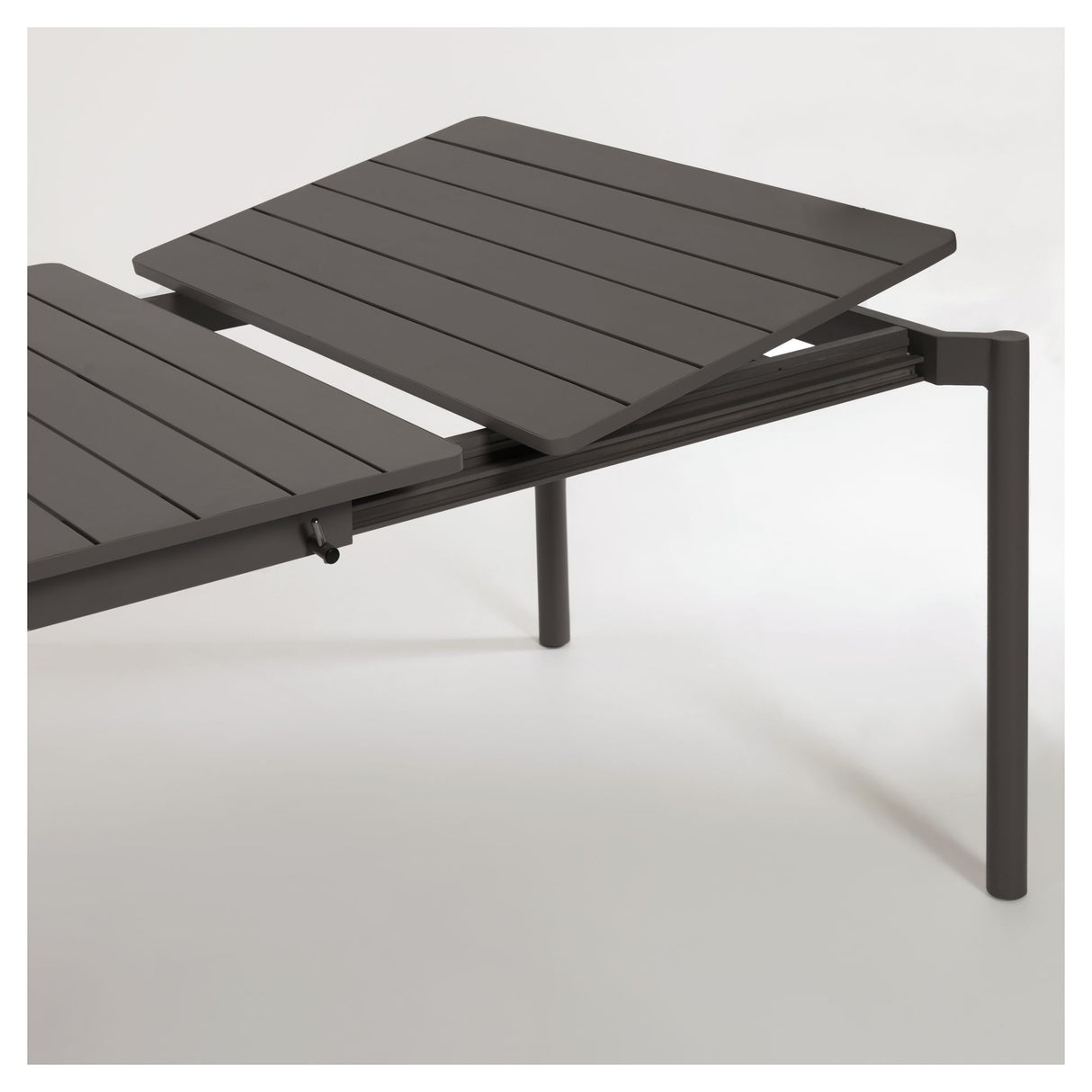 Zaltana Havebord m. udtræk, 180/240x100, Mat sort alu - Unoliving.com