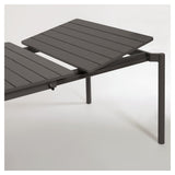 Zaltana Havebord m. udtræk, 180/240x100, Mat sort alu - Unoliving.com