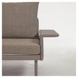 Zaltana Lounge Hjørnesofa m. bord, Mat Brunt aluminium - Unoliving.com