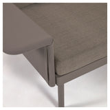 Zaltana Lounge Hjørnesofa m. bord, Mat Brunt aluminium - Unoliving.com