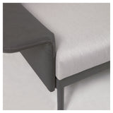 Zaltana Lounge Hjørnesofa m. bord, Mat Sort aluminium - Unoliving.com