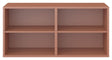 Keep Reol med 2 faste hylder. Modul 002, Terracotta - Unoliving.com