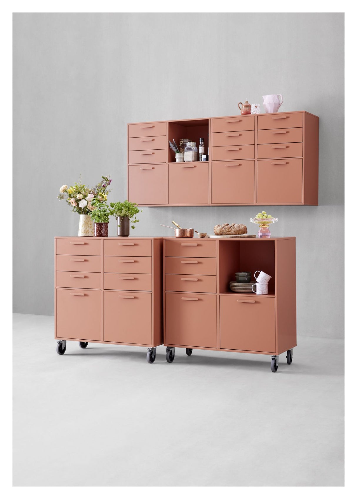 Keep Reol med 2 faste hylder. Modul 006, Terracotta - Unoliving.com