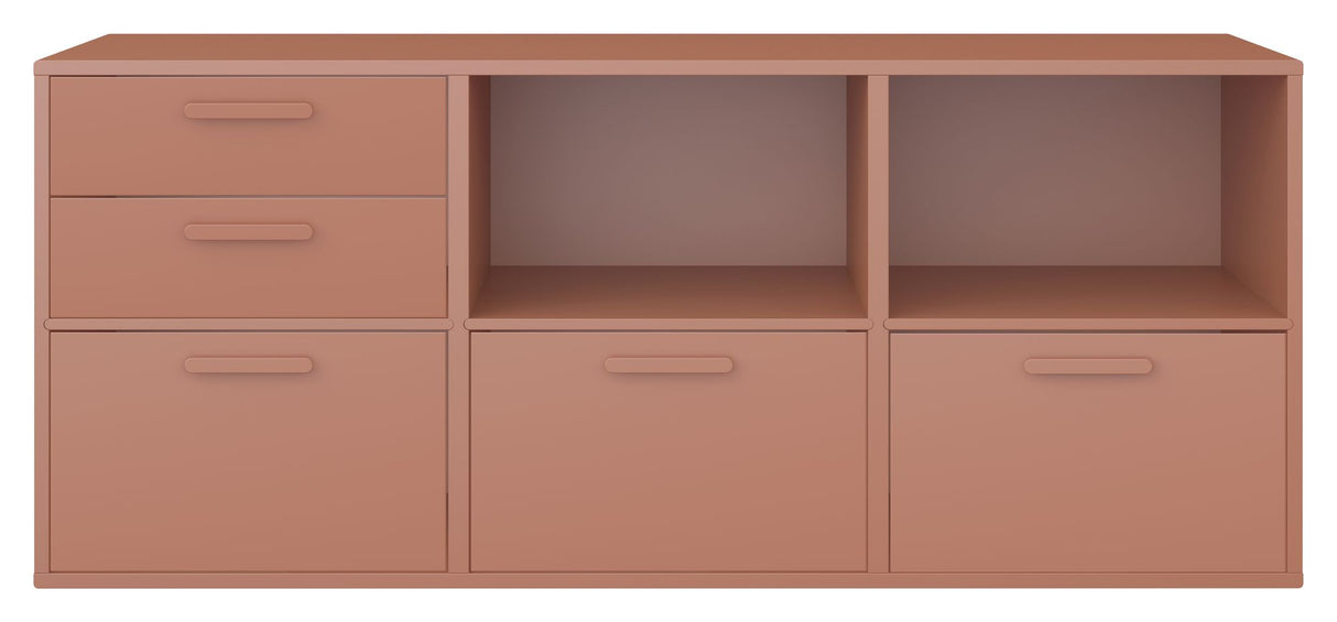 Keep Reol med 3 faste hylder. Modul 005, Terracotta - Unoliving.com