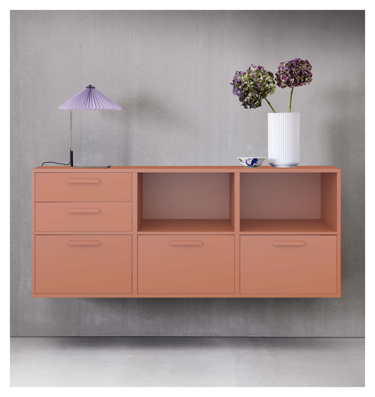 Keep Reol med 3 faste hylder. Modul 005, Terracotta - Unoliving.com